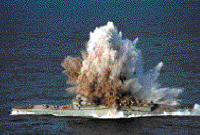 Photo of submarine launched Mark 48 ADCAP Torpedo, caption follows